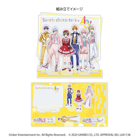『A3!×Sanrio characters』プレミアム アクリルジオラマプレート 02/夏組(公式イラスト)